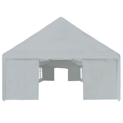 Party Tent PE 5x10 m Grey