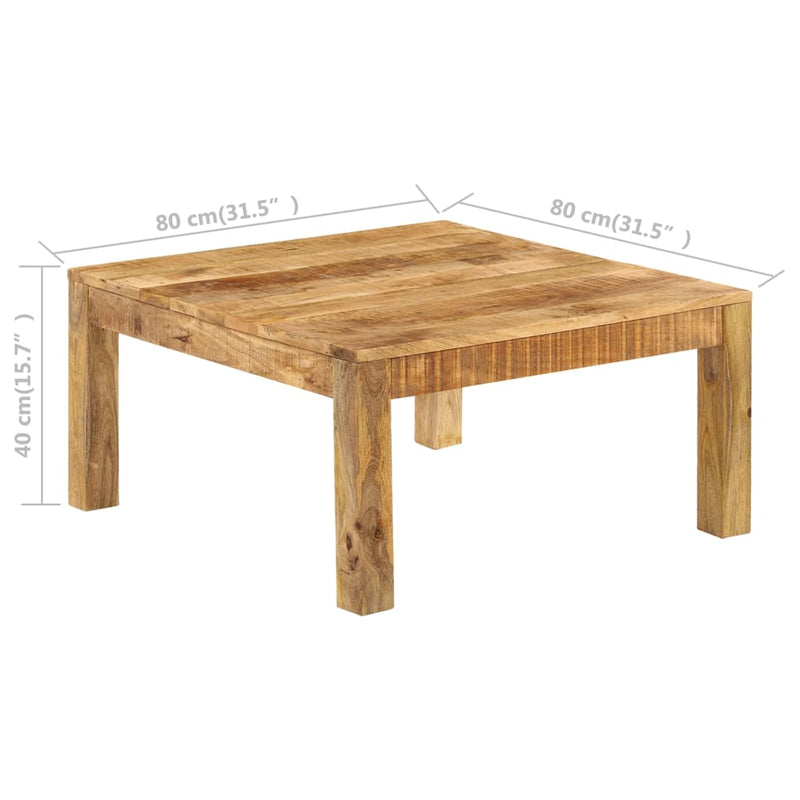 Coffee Table 80x80x40 cm Solid Mango Wood