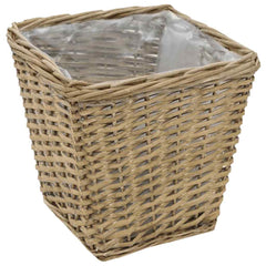 vidaXL Raised Bed | Set of 3 | Brown | Wicker with PE lining | Small | Planters 6