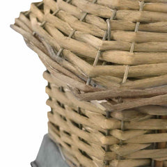 vidaXL Bird House | Brown | Cast iron, real rattan | Small | Durable | Aviary 3