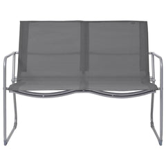 44351 vidaXL 4 Piece Garden Lounge Set Fabric & Steel Grey 2
