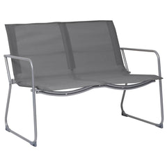 44351 vidaXL 4 Piece Garden Lounge Set Fabric & Steel Grey 3