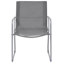 44351 vidaXL 4 Piece Garden Lounge Set Fabric & Steel Grey 4