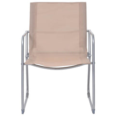 vidaXL 4 Piece Garden Lounge Set Fabric & Steel Taupe 4