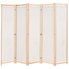 vidaXL 5-Panel Room Divider 200x170x4 cm Fabric