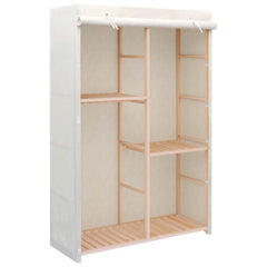 3-Tier Wardrobe 110x40x170 cm Fabric White