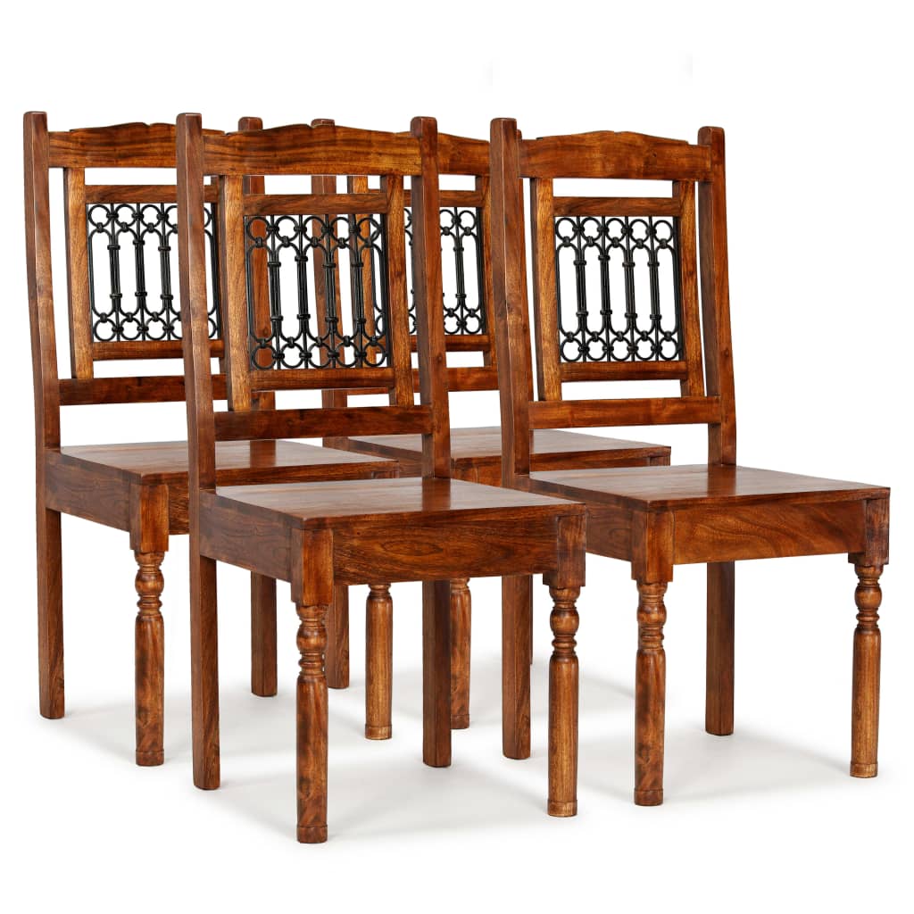 vidaXL Dining Chairs 4 pcs Solid Wood Classic 1