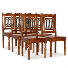 vidaXL Dining Chairs 6 pcs Solid Wood Classic 1