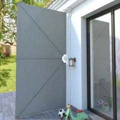 44566 vidaXL Collapsible Terrace Side Awning Grey 400x200 cm 3