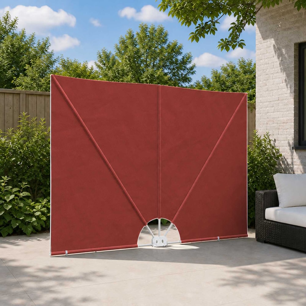 Collapsible Terrace Side Awning Terracotta