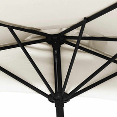 vidaXL Garden Parasol | Sand | Polyester fabric, Aluminium pole, Steel ribs 6