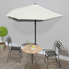 vidaXL Garden Parasol | Sand | Polyester fabric, Aluminium pole, Steel ribs 1