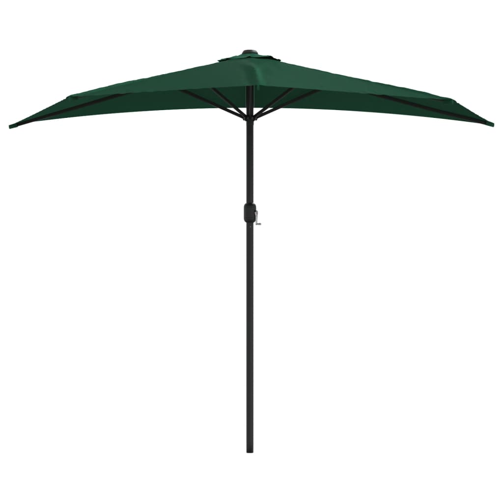 vidaXL Garden Parasol | Green | Polyester, Aluminium, Steel | 270 x 144 x 222 cm 3