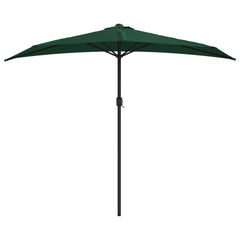 vidaXL Garden Parasol | Green | Polyester, Aluminium, Steel | 270 x 144 x 222 cm 3