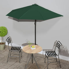 vidaXL Garden Parasol | Green | Polyester, Aluminium, Steel | 270 x 144 x 222 cm 1