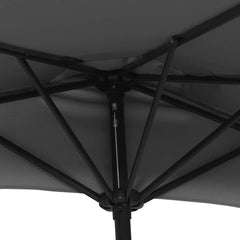 vidaXL Garden Parasol | Anthracite | Polyester, Aluminium, Steel | 270x144 cm 6