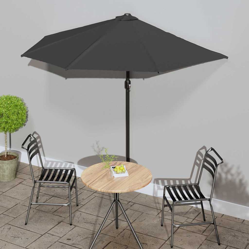 vidaXL Garden Parasol | Anthracite | Polyester, Aluminium, Steel | 270x144 cm 1