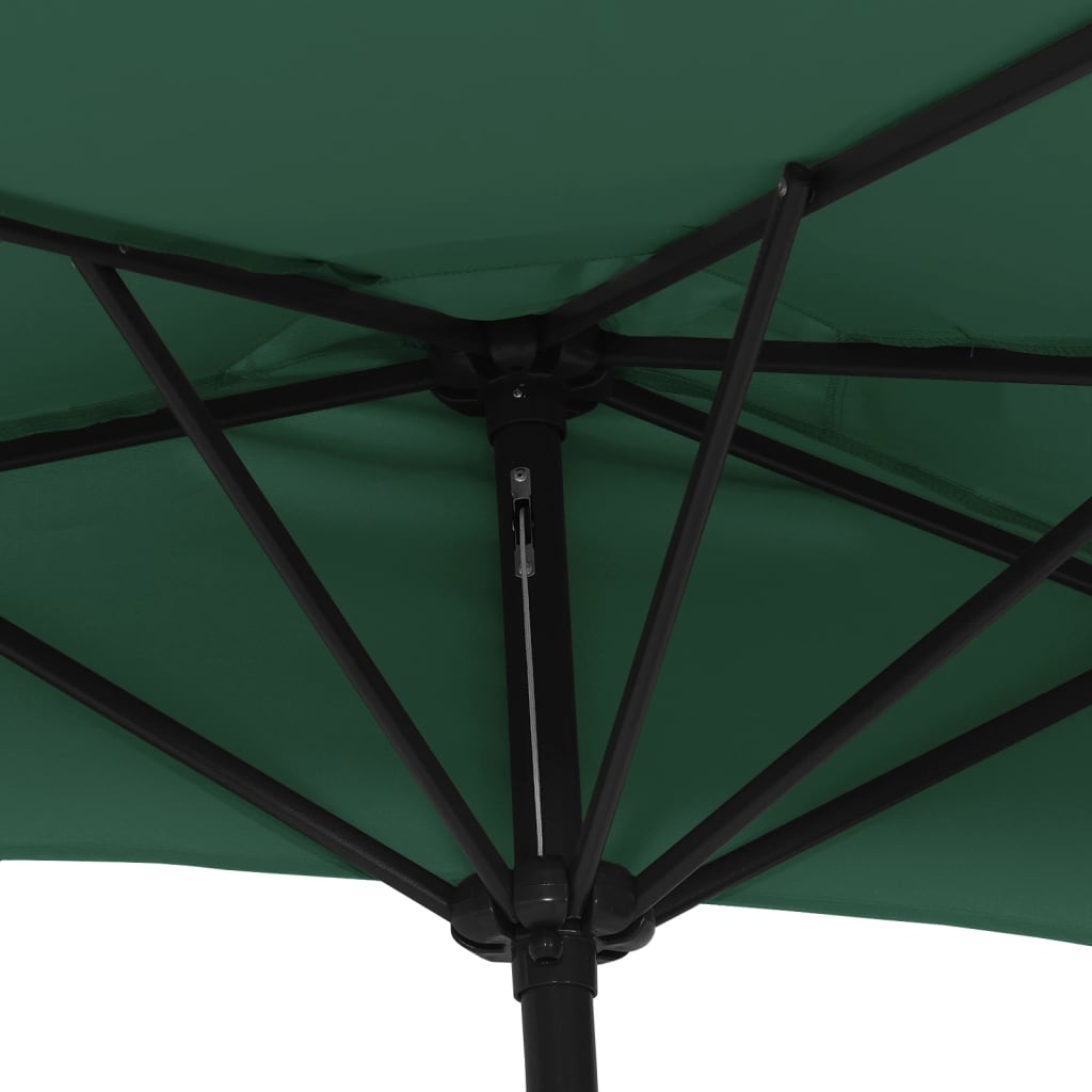 vidaXL Garden Parasol | Green | Polyester fabric and aluminium frame | Large 6