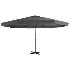 vidaXL Garden Parasol with Aluminium Pole 500 cm Anthracite 1