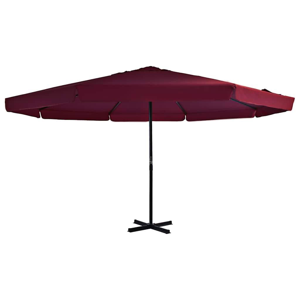 vidaXL Garden Parasol with Aluminium Pole 500 cm Bordeaux Red 1