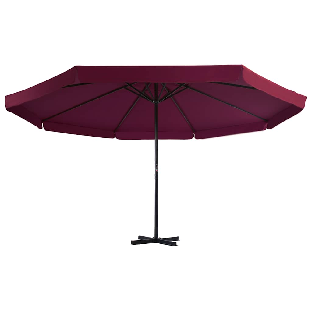 vidaXL Garden Parasol with Aluminium Pole 500 cm Bordeaux Red 2