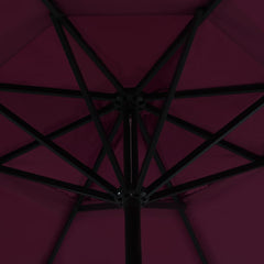 vidaXL Garden Parasol with Aluminium Pole 500 cm Bordeaux Red 4