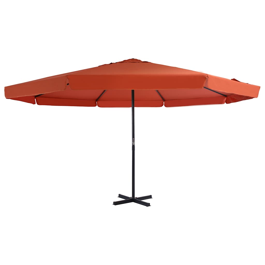 vidaXL Garden Parasol with Aluminium Pole 500 cm Terracotta 1