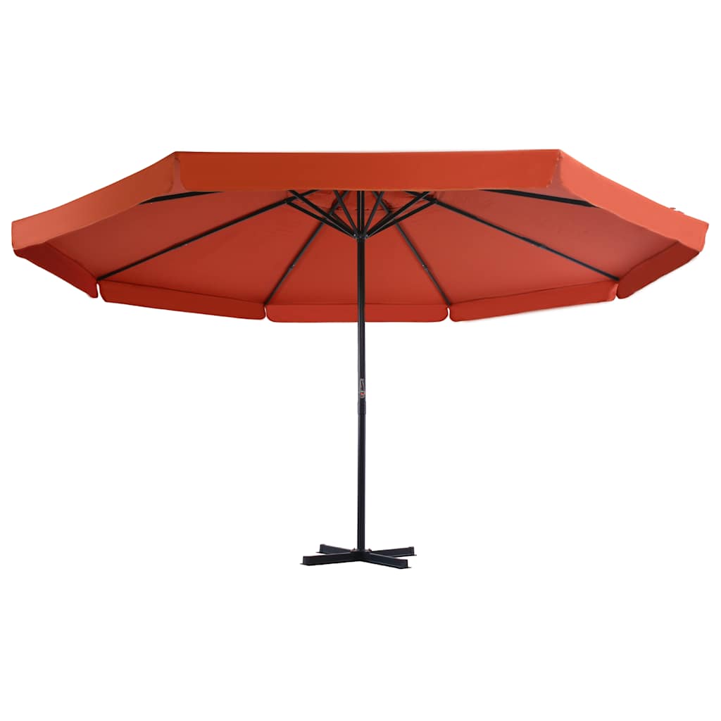 vidaXL Garden Parasol with Aluminium Pole 500 cm Terracotta 2
