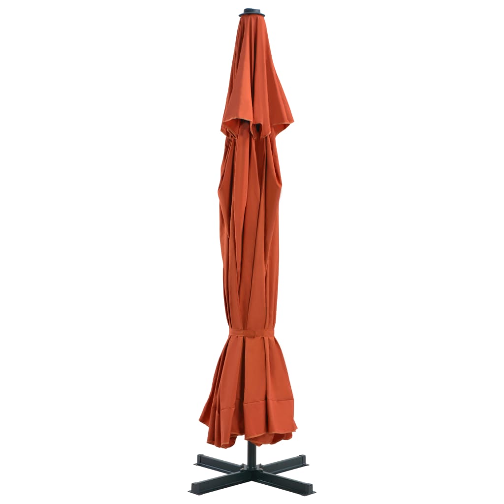 vidaXL Garden Parasol with Aluminium Pole 500 cm Terracotta 3