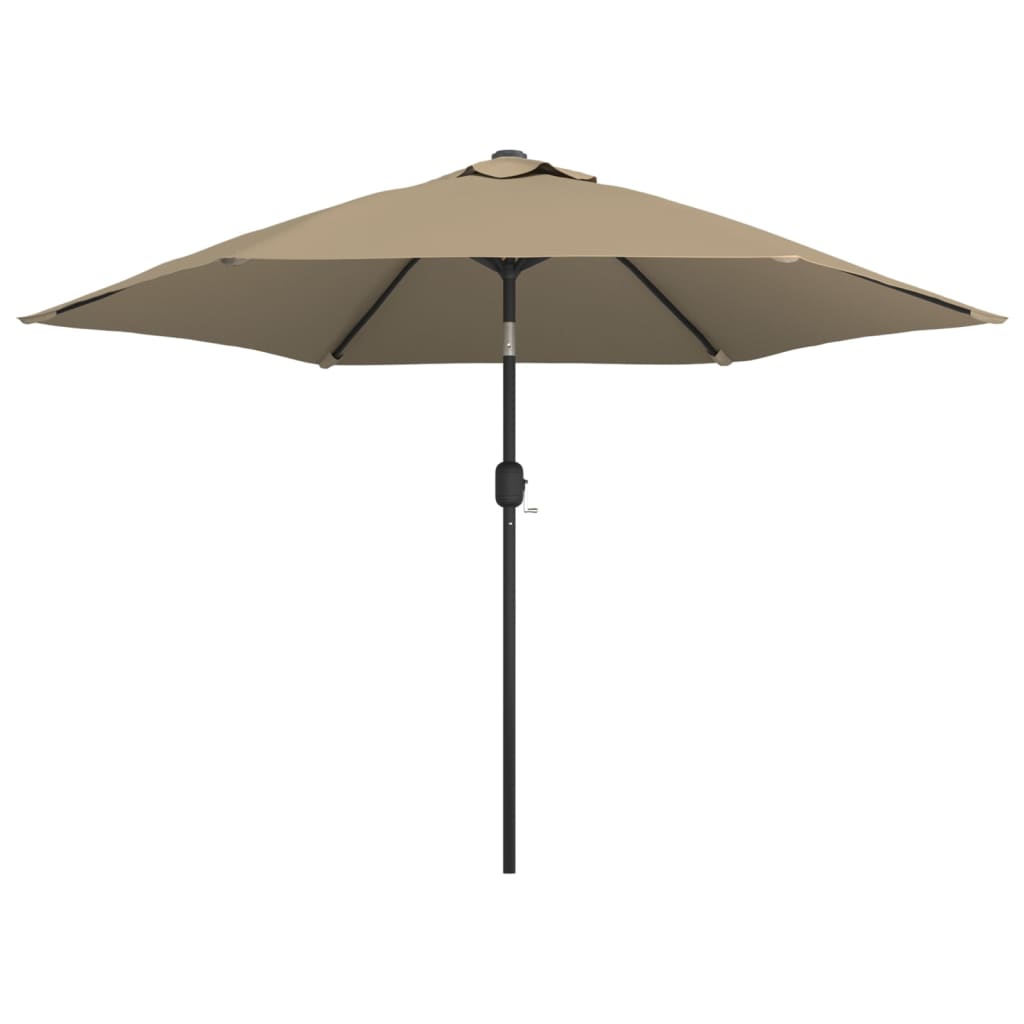 vidaXL Garden Parasol with Metal Pole 300 cm Taupe 2