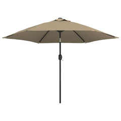 vidaXL Garden Parasol with Metal Pole 300 cm Taupe 2