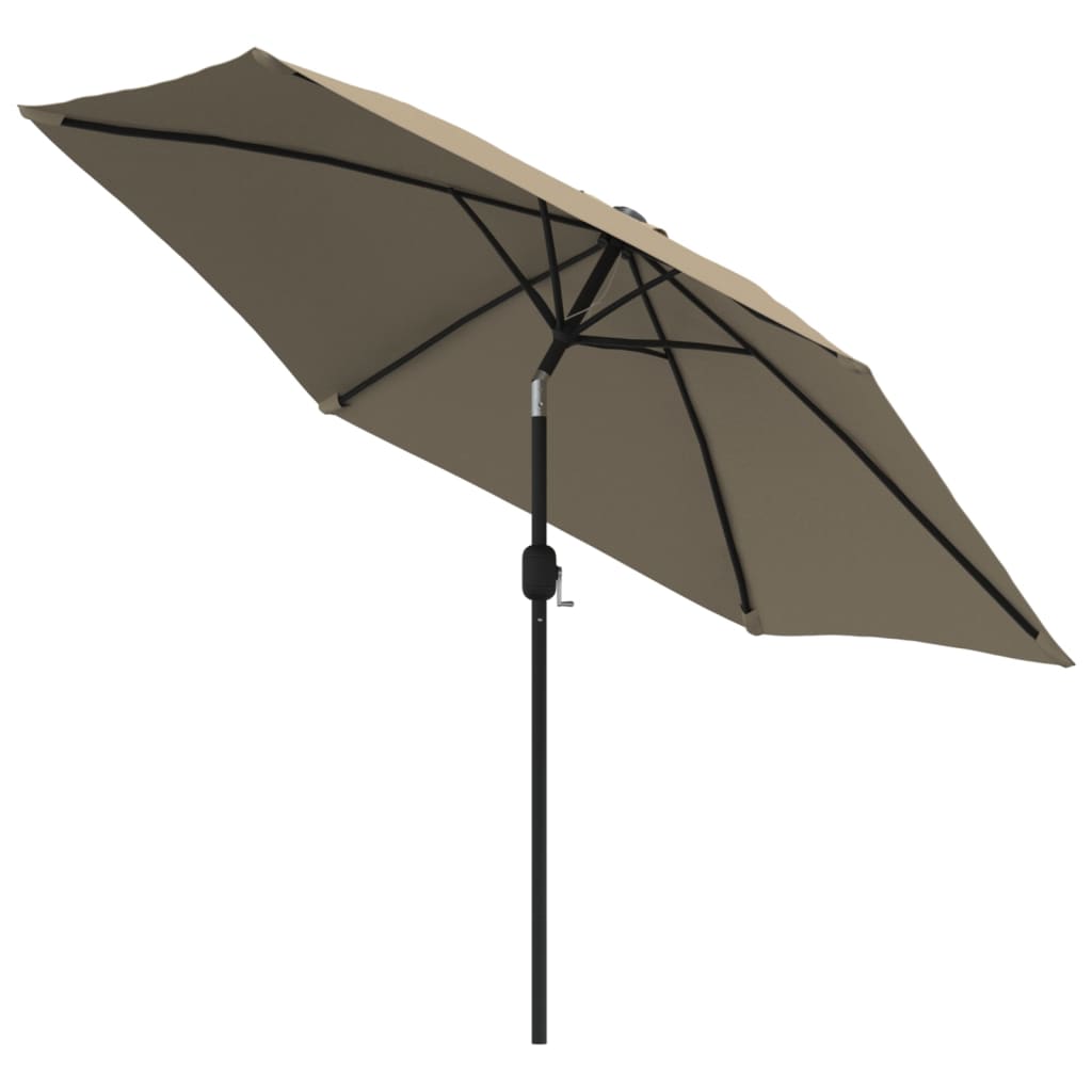 vidaXL Garden Parasol with Metal Pole 300 cm Taupe 3