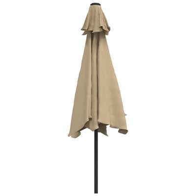 Outdoor Parasol with Metal Pole 300 cm Taupe