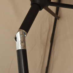 vidaXL Garden Parasol with Metal Pole 300 cm Taupe 6