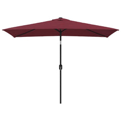 Outdoor Parasol with Metal Pole 300x200 cm Red