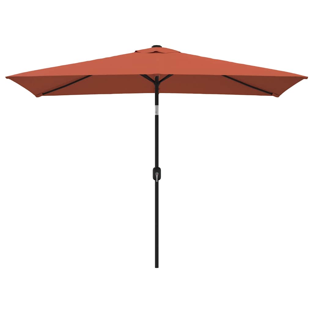 Outdoor Parasol with Metal Pole 300x200 cm Terracotta
