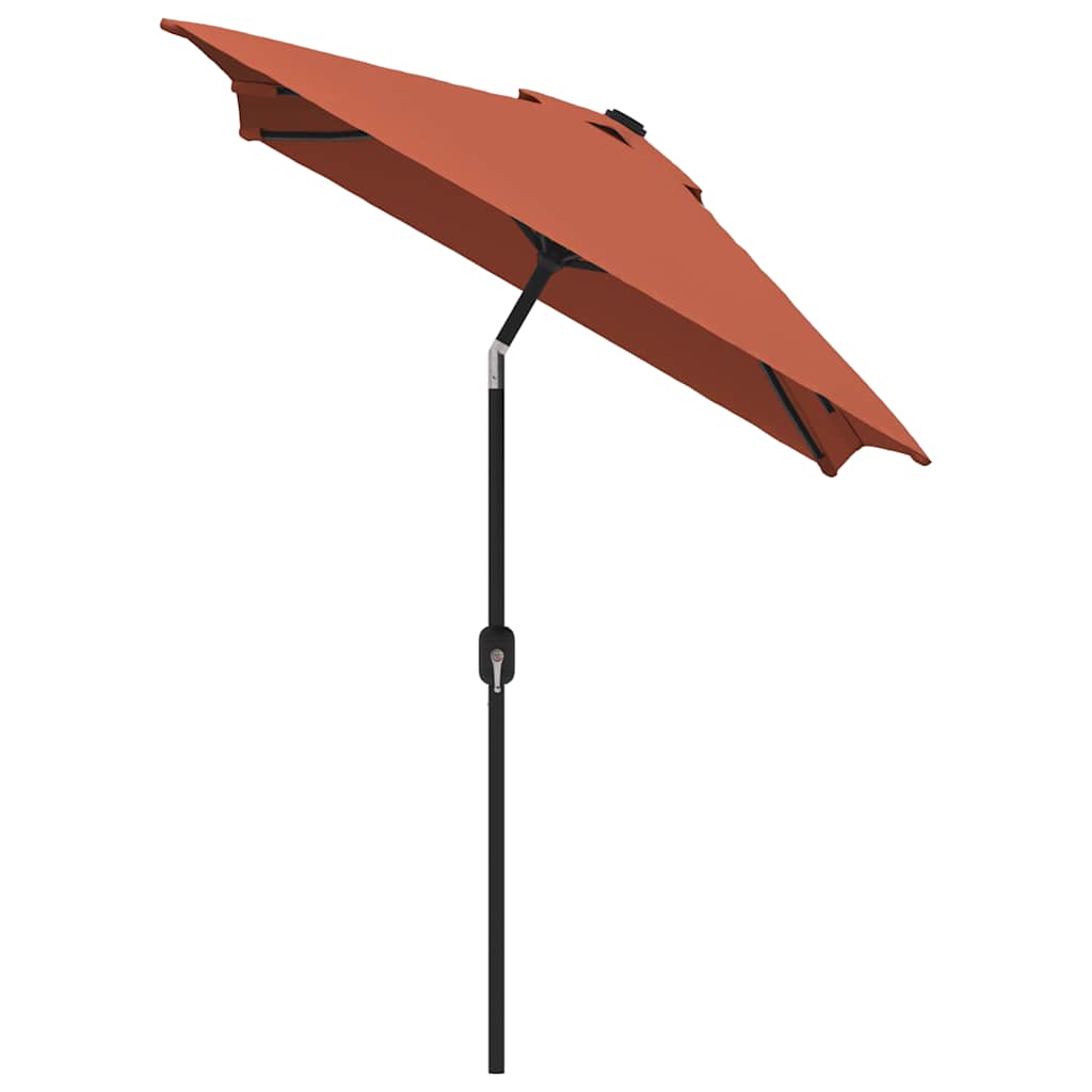Outdoor Parasol with Metal Pole 300x200 cm Terracotta