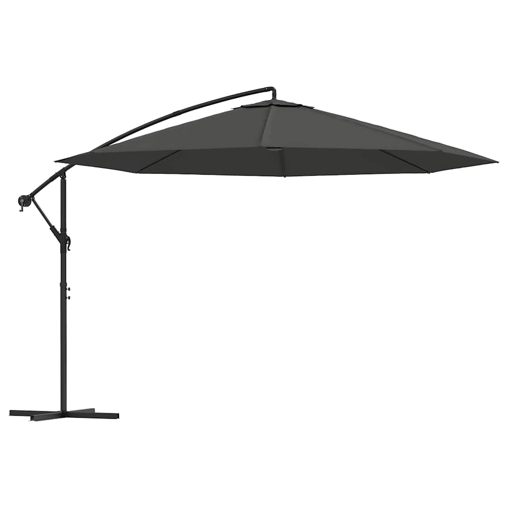 vidaXL Cantilever Garden Parasol with Aluminium Pole 350 cm Anthracite 2