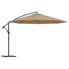 vidaXL Cantilever Garden Parasol with Aluminium Pole 350 cm Taupe 1
