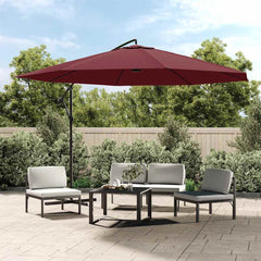 vidaXL Cantilever Garden Parasol with Aluminium Pole 350 cm Bordeaux Red 1