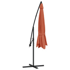 vidaXL Cantilever Garden Parasol with Aluminium Pole 350 cm Terracotta 6