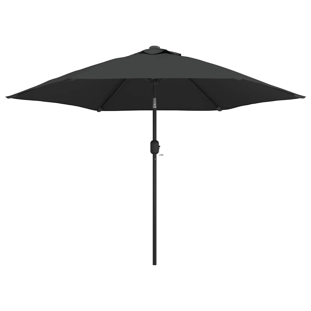 vidaXL Garden Parasol with LED Lights and Steel Pole 300cm Anthracite 2
