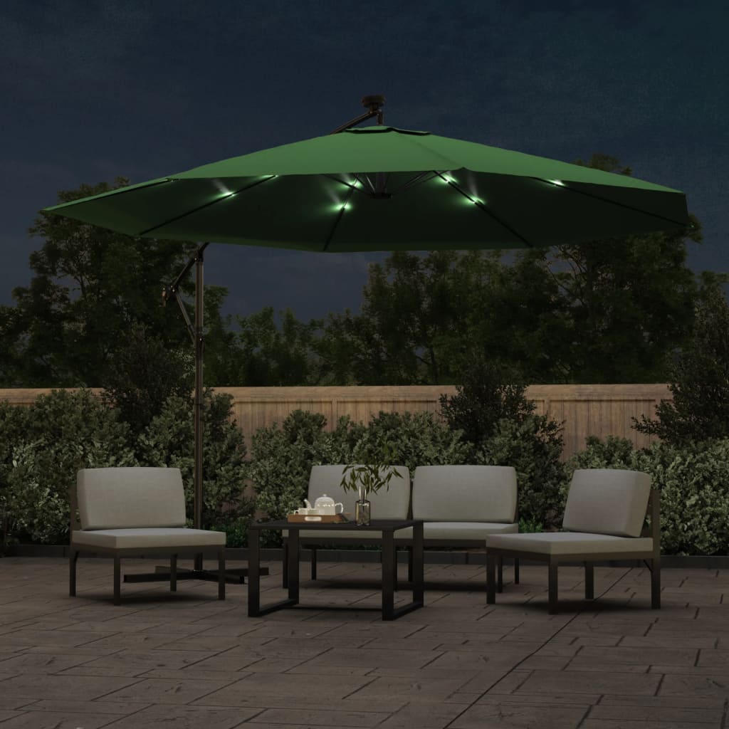 vidaXL Cantilever Garden Parasol | Green | Polyester and Steel | Large 3