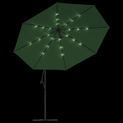 vidaXL Cantilever Garden Parasol | Green | Polyester and Steel | Large 6