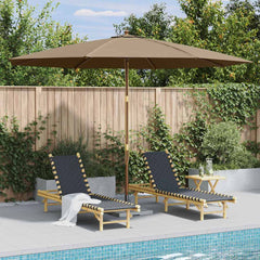 vidaXL Garden Parasol with Wooden Pole 350 cm Taupe 1