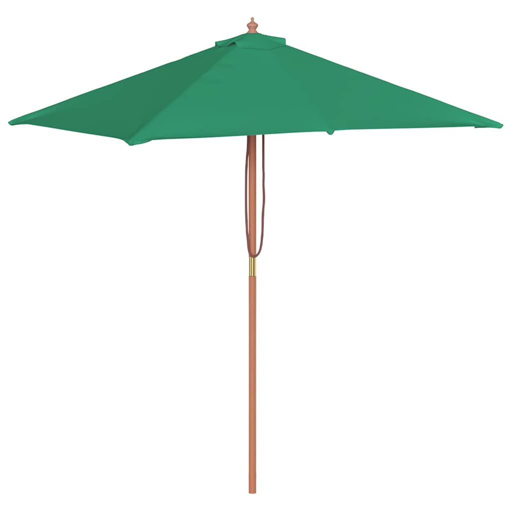 vidaXL Garden Parasol with Wooden Pole 150x200 cm Green 2