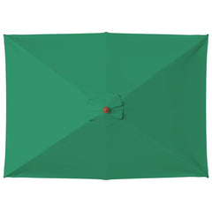 vidaXL Garden Parasol with Wooden Pole 150x200 cm Green 3