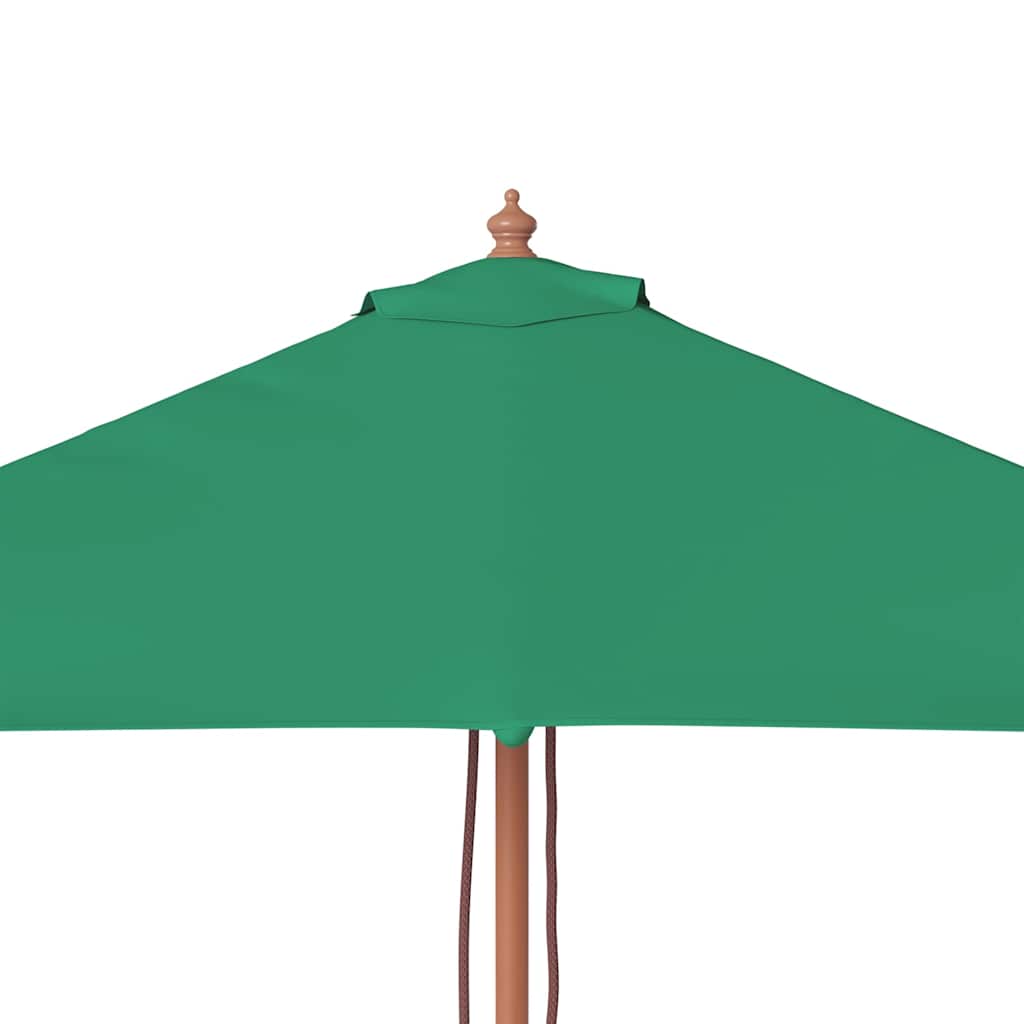 vidaXL Garden Parasol with Wooden Pole 150x200 cm Green 6