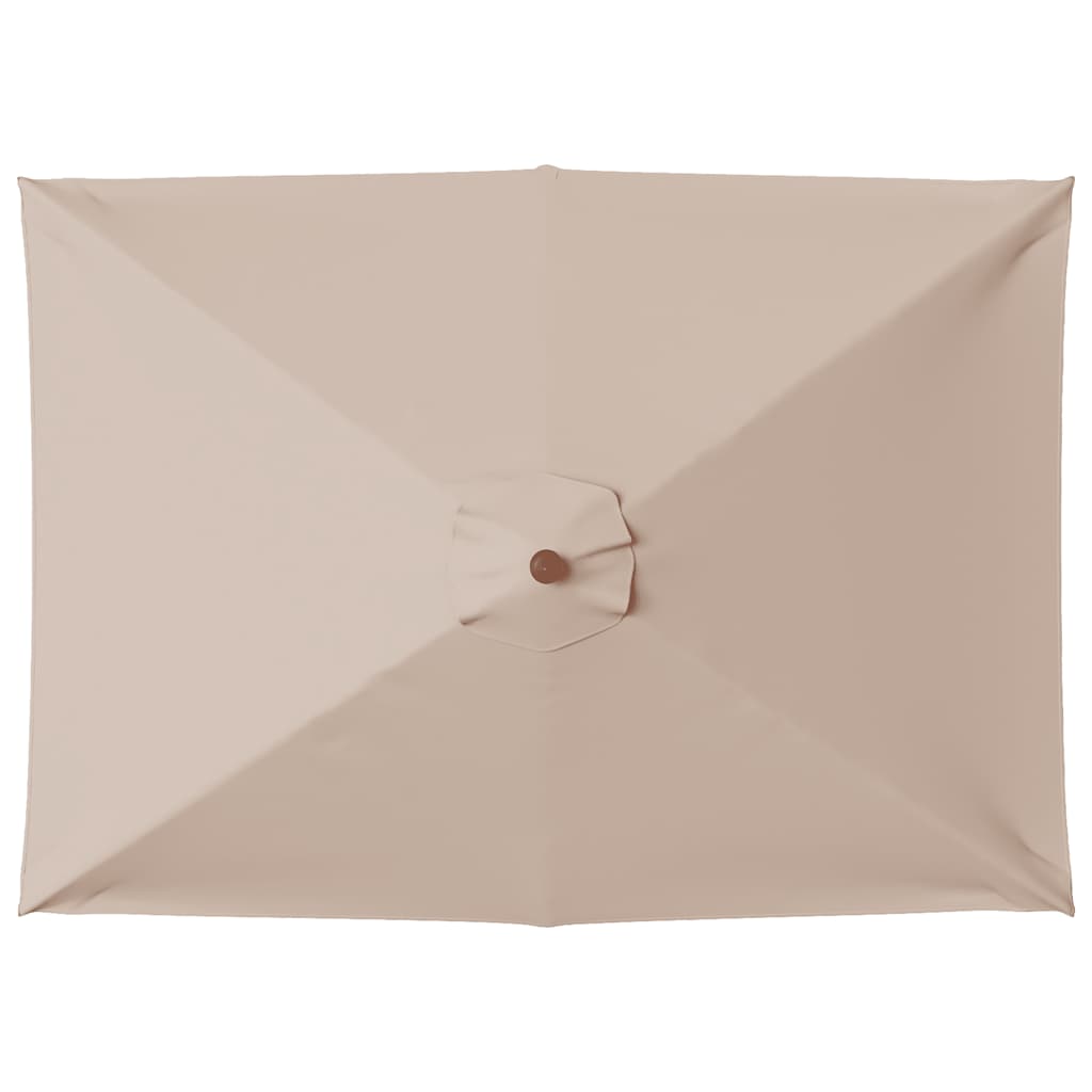 vidaXL Garden Parasol with Wooden Pole 150x200 cm Taupe 4