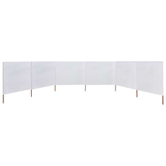 vidaXL Wind Screen | White | Non-woven fabric, wooden pole | 800 x 80 cm 3